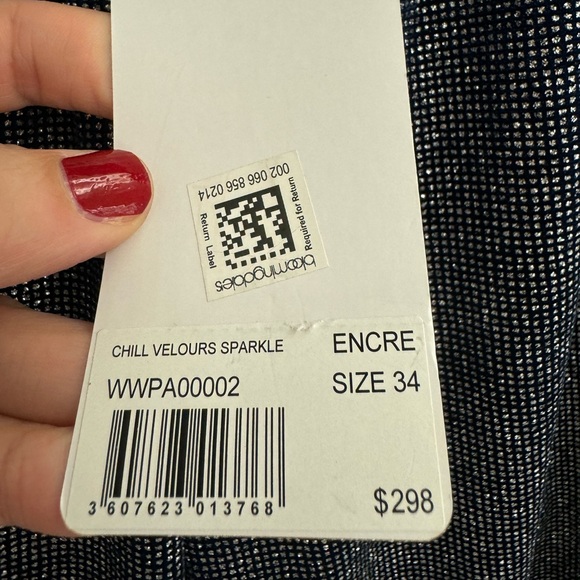 NWT Zadig & Voltaire Chill Velour Sparkle Pants, Size 34/XS - Picture 11 of 12